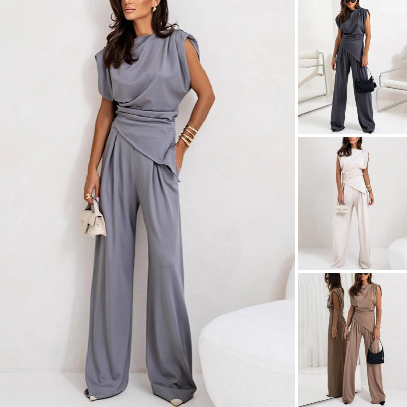 ModeMagi™ Elegant enfärgat tvådelat set för dam